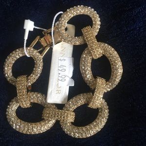 Ann Taylor Gold and Gemstone Loop Bracelet